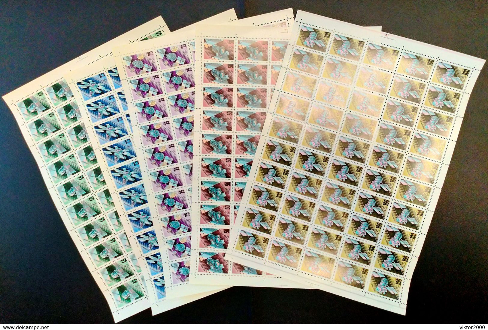 RUSSIA MNH (**) 1993 Communications Satellites  Mi.301-05 - Feuilles Complètes