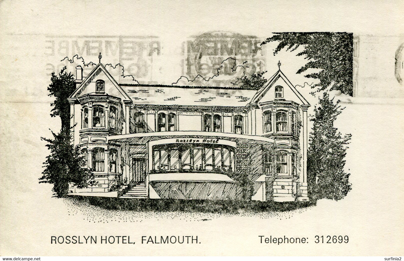 CORNWALL - FALMOUTH - ROSSLYN HOTEL  Co968 - Falmouth