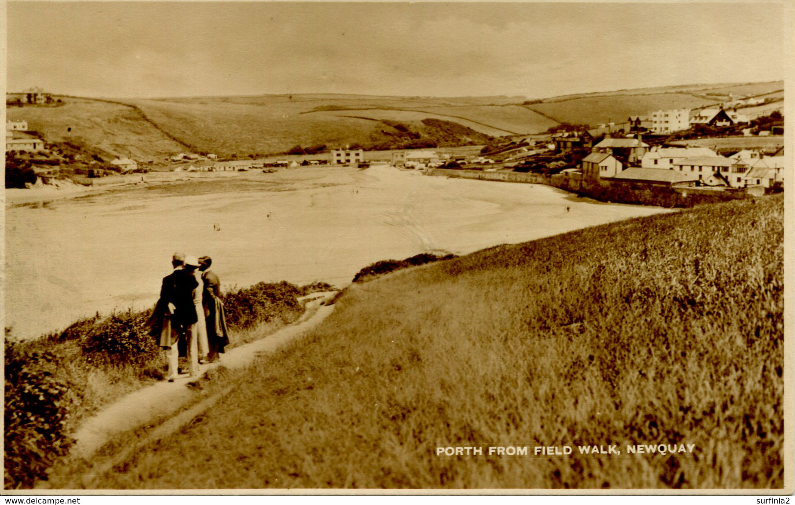 CORNWALL - PORTH FROM FIELD WALK Co950 - Newquay