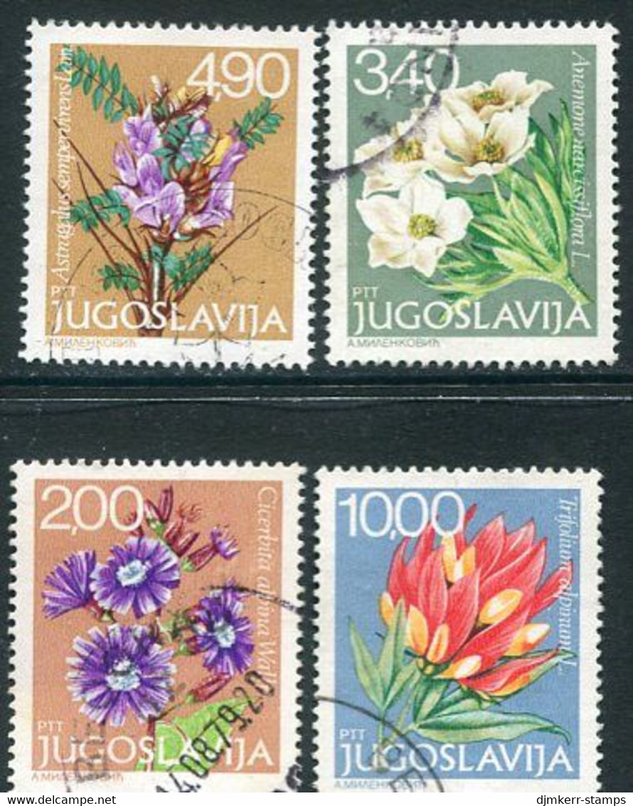 YUGOSLAVIA 1979 Alpine Flowers MNH / **.  Michel 1789-92 - Gebraucht