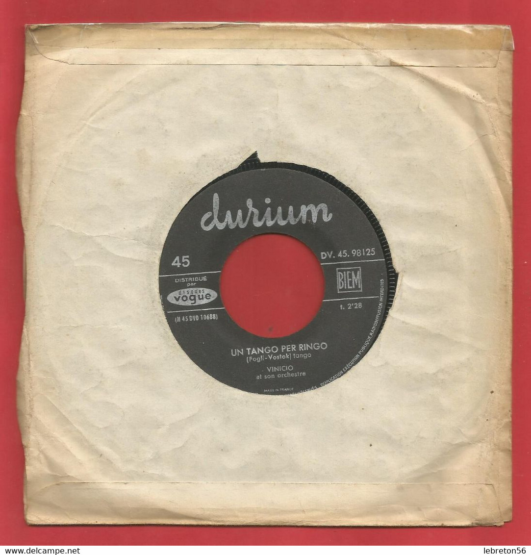 VINICIO Et Son Orchestre -  45T- SP - Un Tango Per Ringo SINGLE DURIUM      2 Titres   X 2 Scans - Instrumental