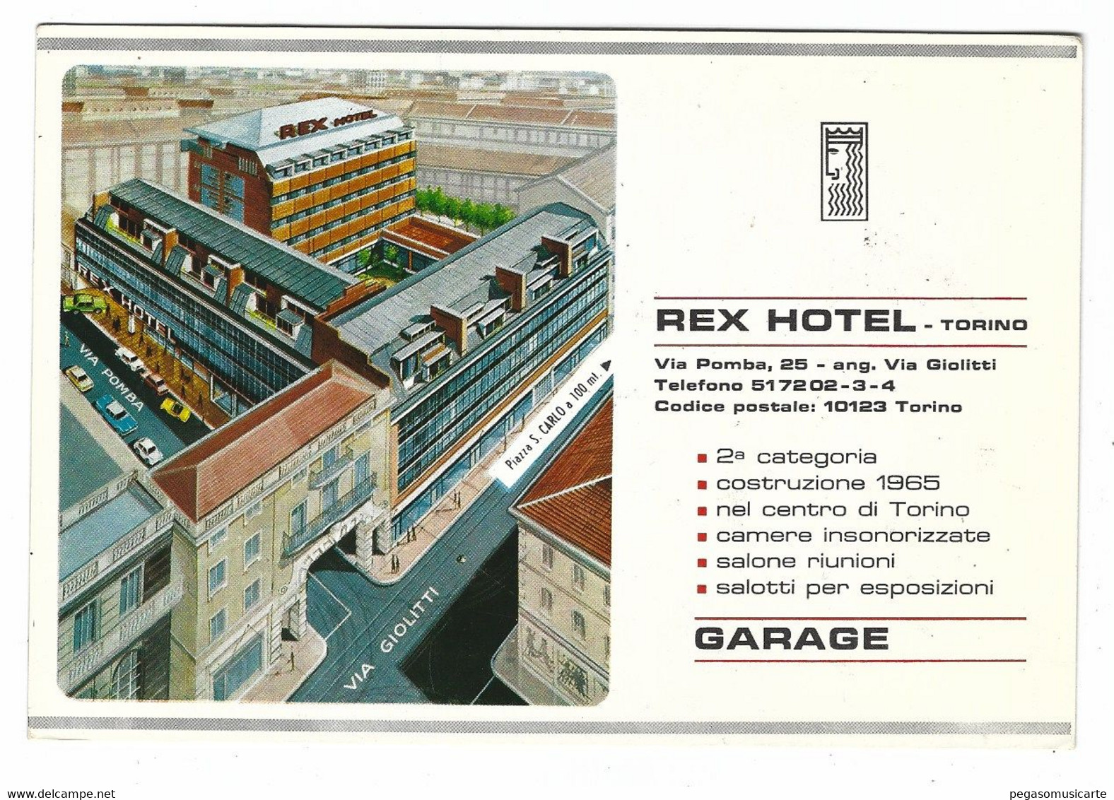 13.135 - TORINO - REX HOTEL - GARAGE 1950 CIRCA - Bares, Hoteles Y Restaurantes