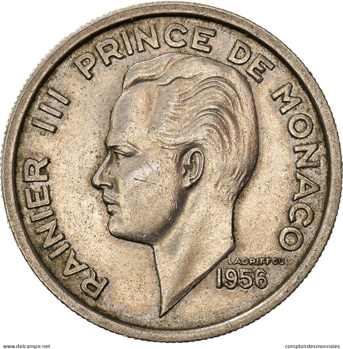 Monnaie, Monaco, Rainier III, 100 Francs, Cent, 1956, TTB+, Cupro-nickel - 1949-1956 Old Francs