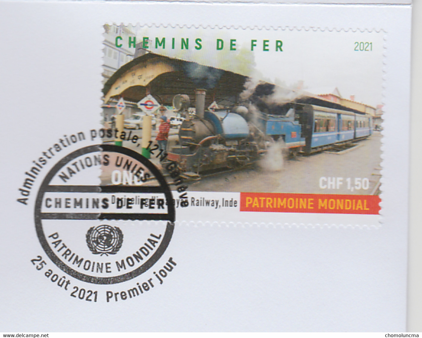 Wien World Heritage 2021 ONU Nations Unies United FDC Mountain Railways Of India Darjeeling Himalaya - UNO