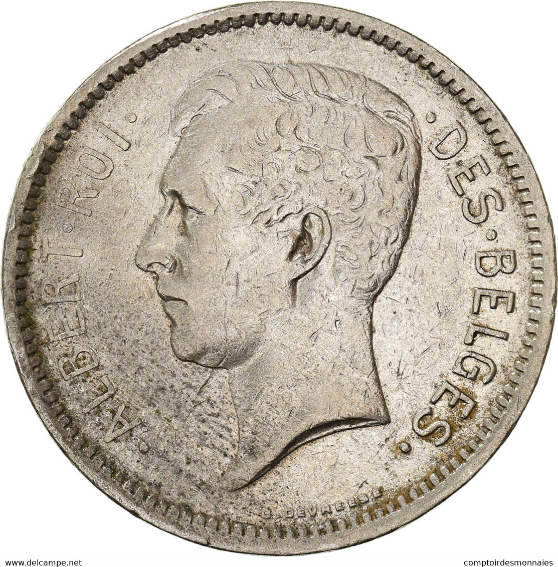 Monnaie, Belgique, Albert I, 5 Francs, 5 Frank, 1930, TB+, Nickel, KM:97.1 - 5 Francs & 1 Belga