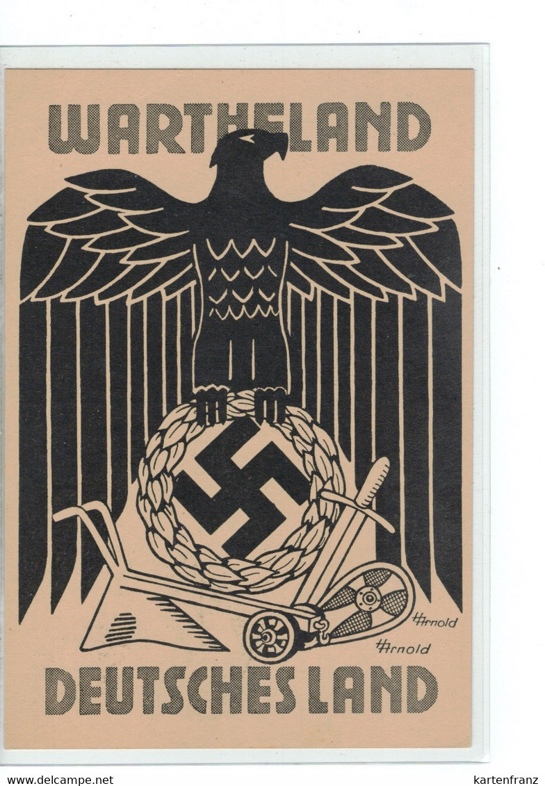 DR BPK Ganzsache Bildpostkarte Postkarte - Wartheland Deutsches Land - SST Posen 1941 - 3. Reich Propaganda - Other & Unclassified