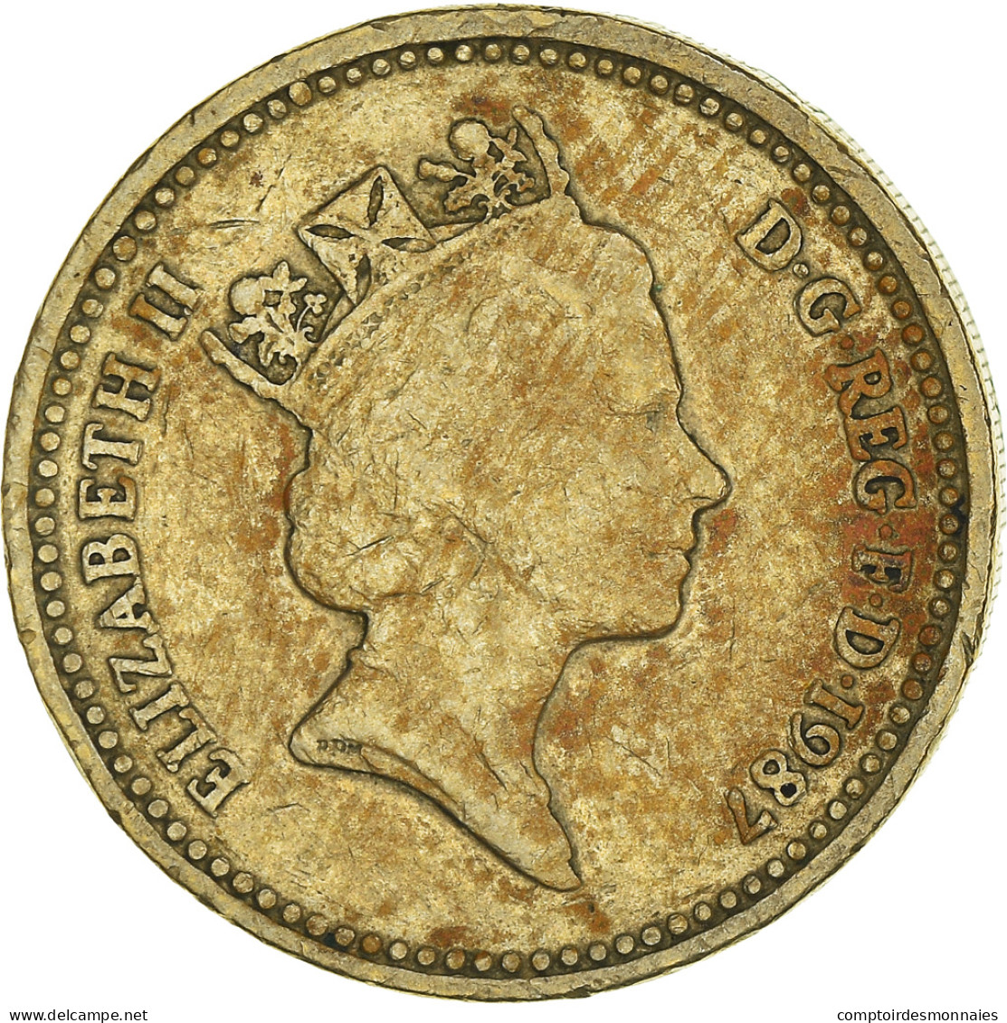 Monnaie, Grande-Bretagne, Elizabeth II, Pound, 1987, TB, Nickel-Cuivre, KM:948 - 1 Pound