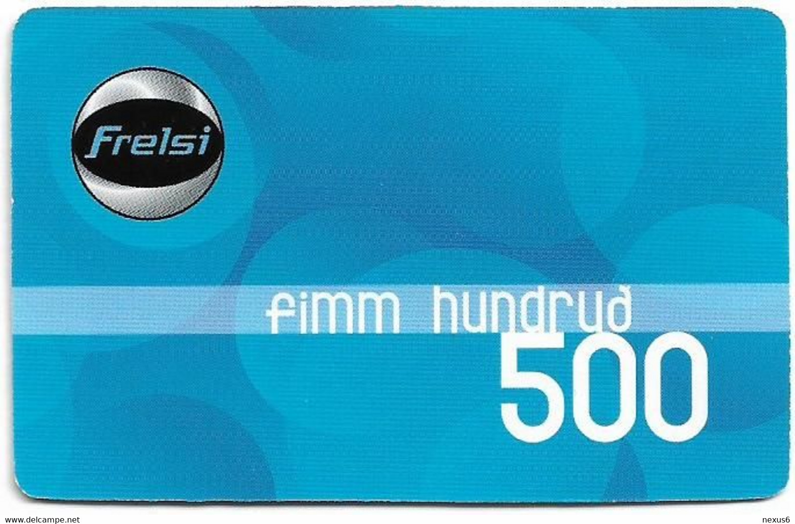 Iceland - Siminn - Blue, Fimm Hundrud, GSM Refill 500Kr, Used - Iceland