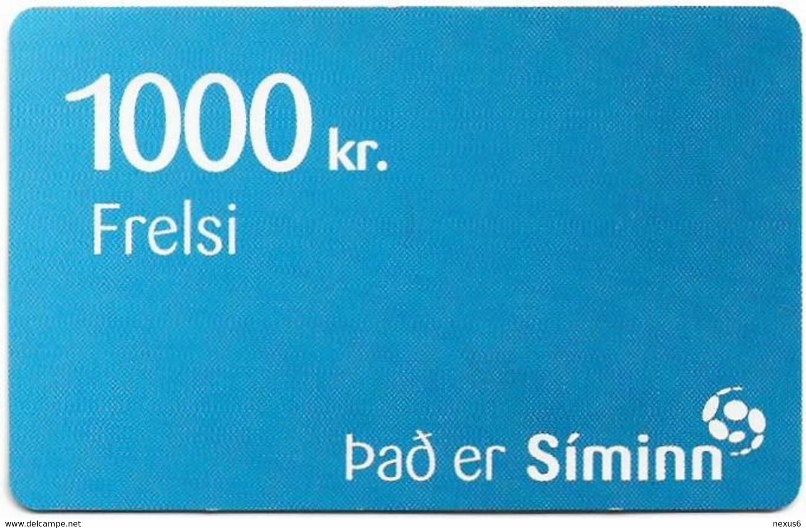 Iceland - Siminn - Blue 1000, Exp.01.07.2010, GSM Refill 1.000Kr, Used - Iceland