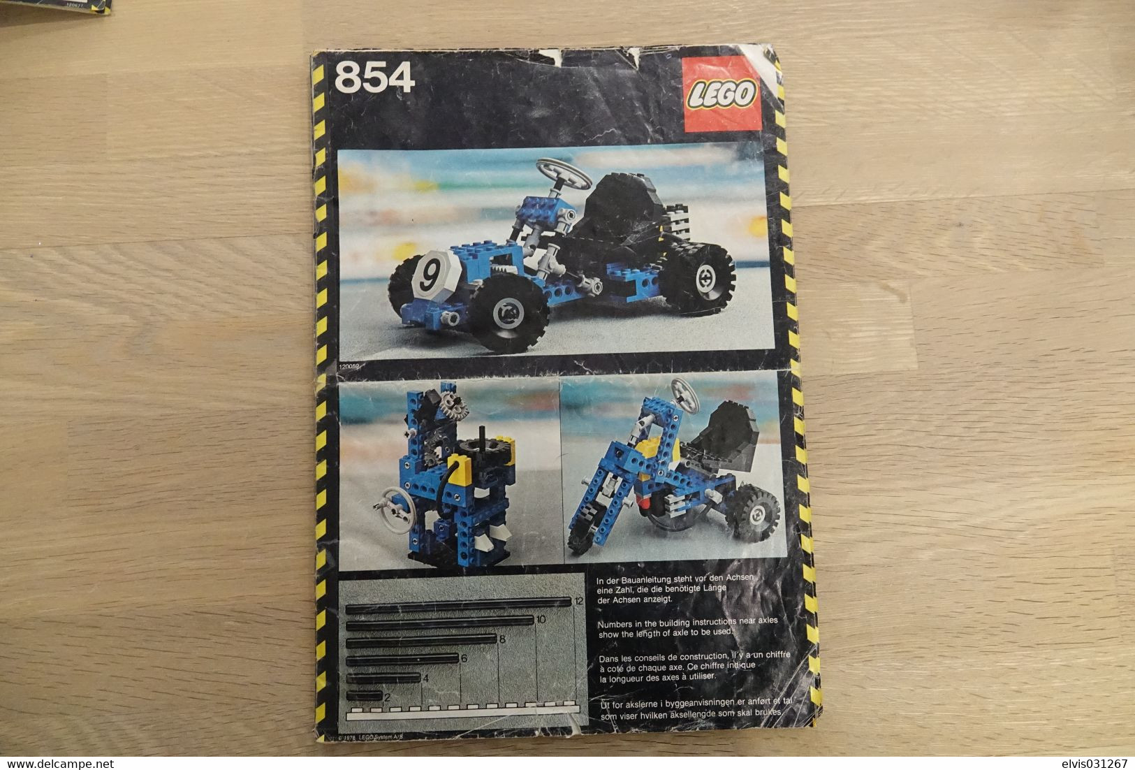 LEGO - 854 INSTRUCTION MANUAL - Original Lego 1978 - Vintage - Catalogs