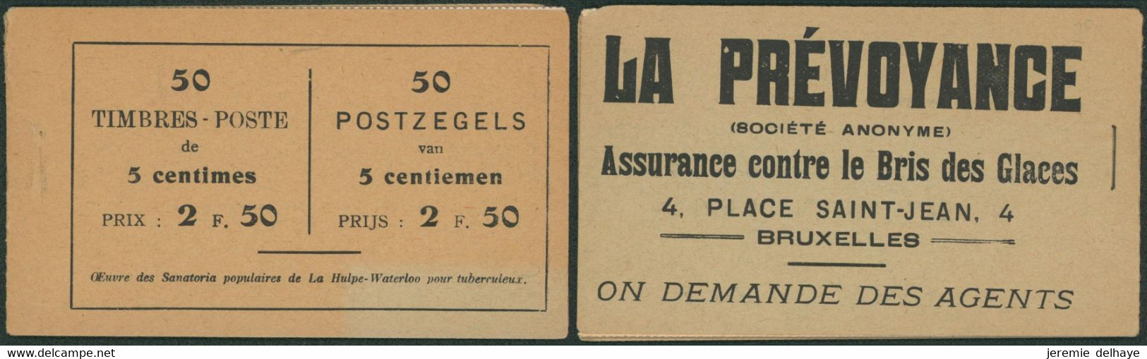 Carnet De Timbres-poste (1914) - A13 D (a)** Complet Neuf Sans Charnières MNH + PUB "La Prévoyance" - 1907-1941 Alte [A]