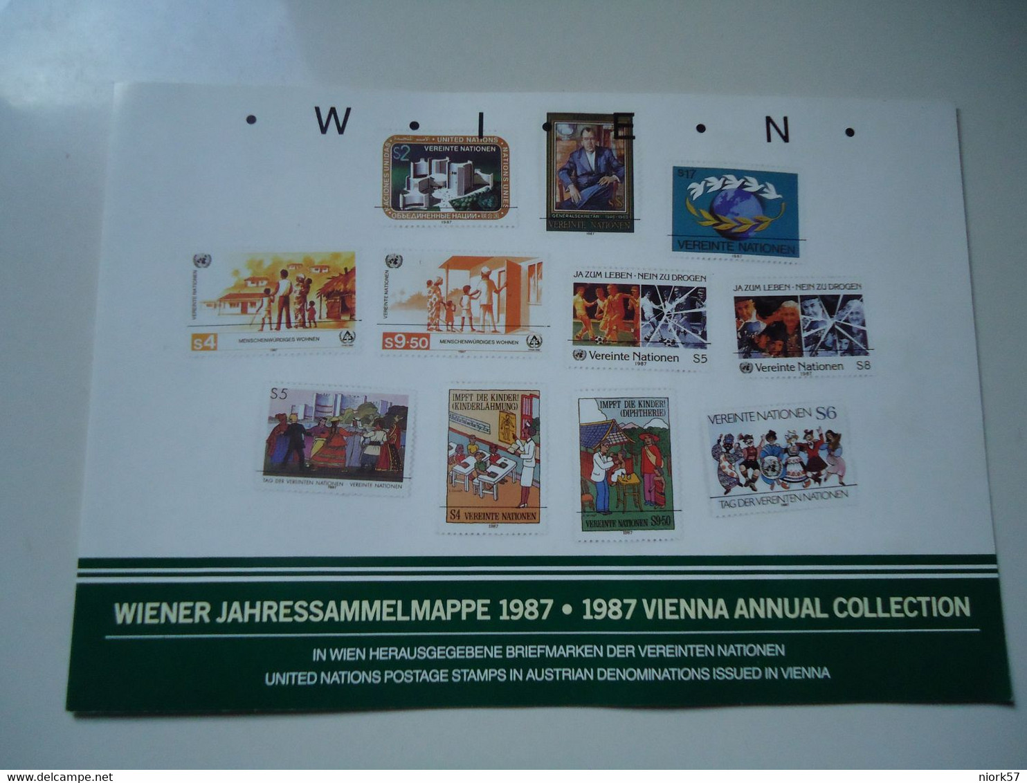 UNITED NATIONS  FOLDER  1987  WIEN - Altri & Non Classificati