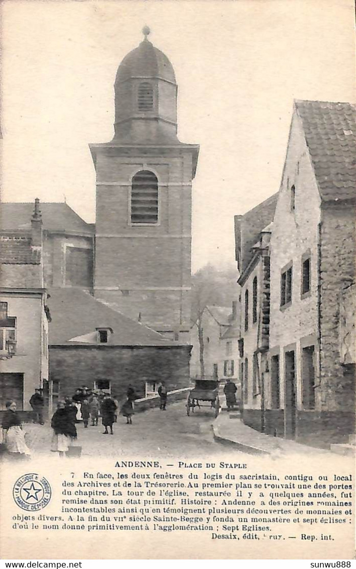 Andenne -  Place Du Staple (animée Belgique Historique Desaix) - Andenne