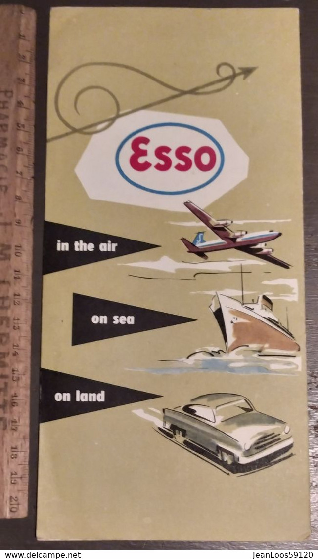 Sabena Carte Embarquement Publicité ESSO  HELIBUS Sikorsky Helicoptere Lille Bruxelles - Tarjetas De Embarque