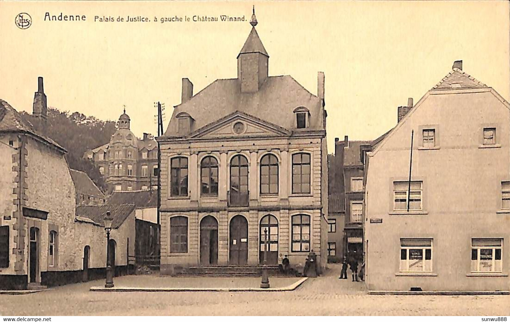 Andenne -  Palais De Justice, Château Winand (animée Café Du Tribunal, Edit G. Phillipart Frère) - Andenne