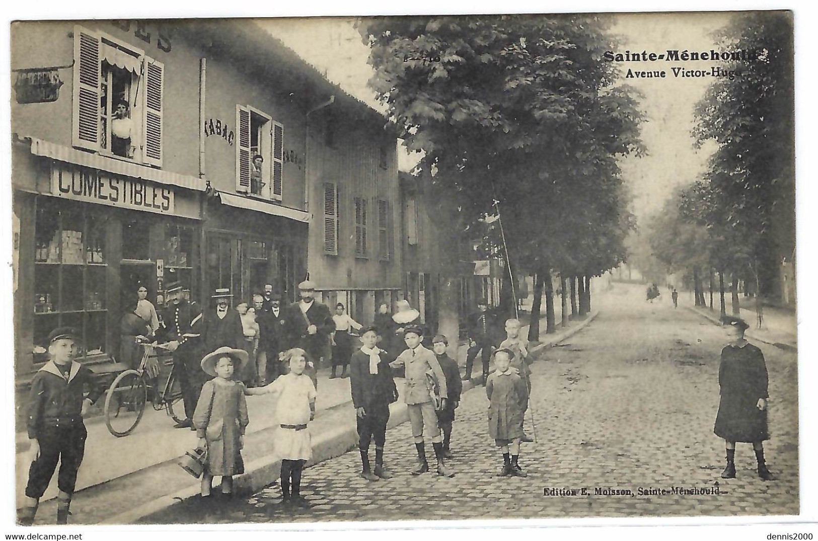 SAINTE MENEHOULD (51) - Avenue Victor-Hugo - BELLE ANIMATION - Ed. E. Moisson, Sainte-Menehould - Sainte-Menehould