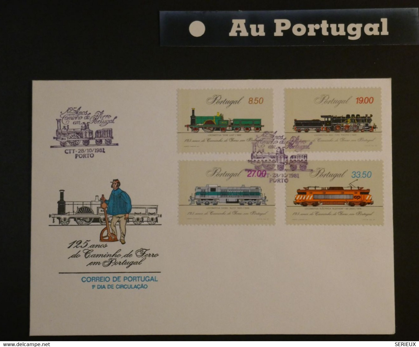 AJ8 PORTUGAL BELLE LETTRE   1981 POSTE FERROVIAIRE PORTO ++++ AFFRANCH. PLAISANT - Lettres & Documents