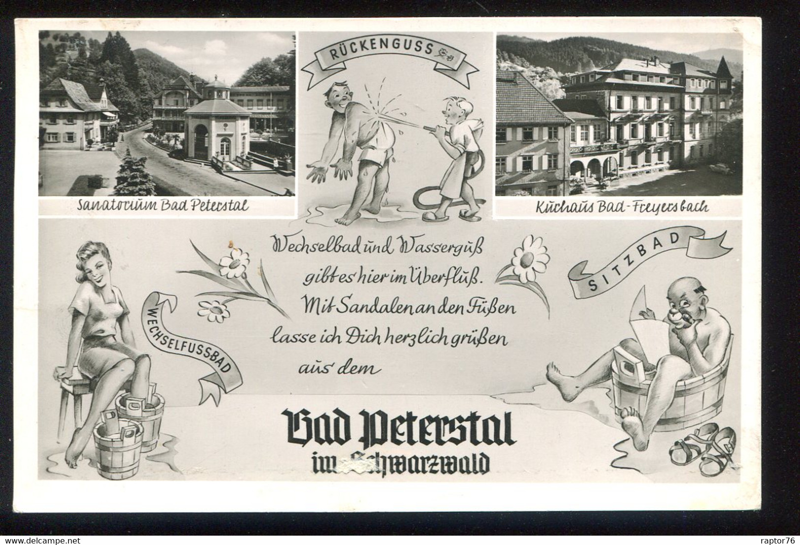 CPSM Allemagne BAD PETERSTAL Griesbach Sanatorium Bad Peterstal Und Küchaüs Bad Freyersbach - Bad Peterstal-Griesbach