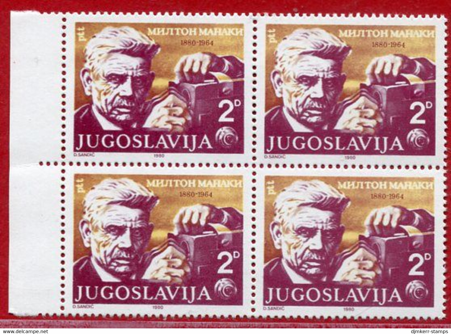 YUGOSLAVIA 1980 Manaki Birth Centenary Block Of 4 MNH / **.  Michel 1818 - Unused Stamps
