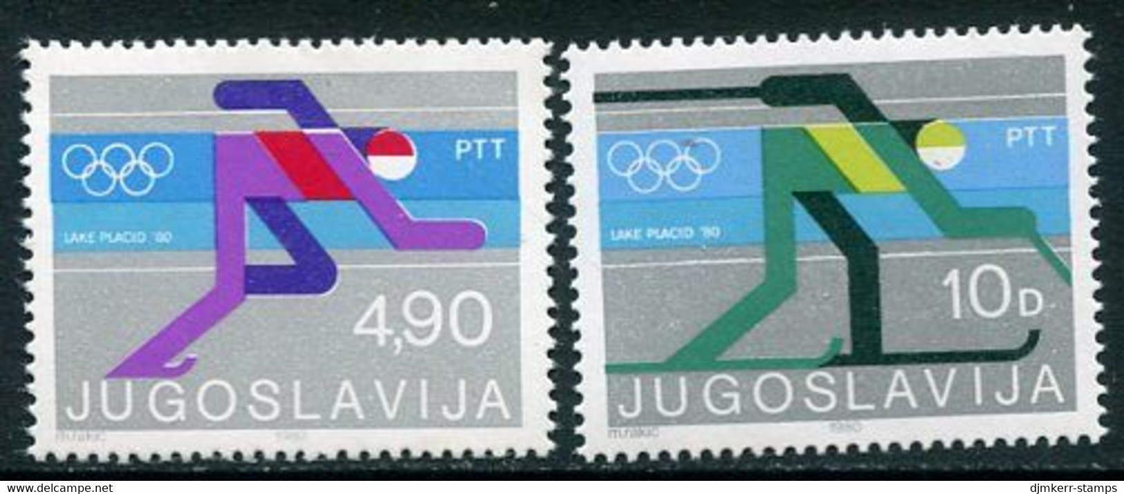 YUGOSLAVIA 1980 Winter Olympic Games MNH / **.  Michel 1821-22 - Ongebruikt