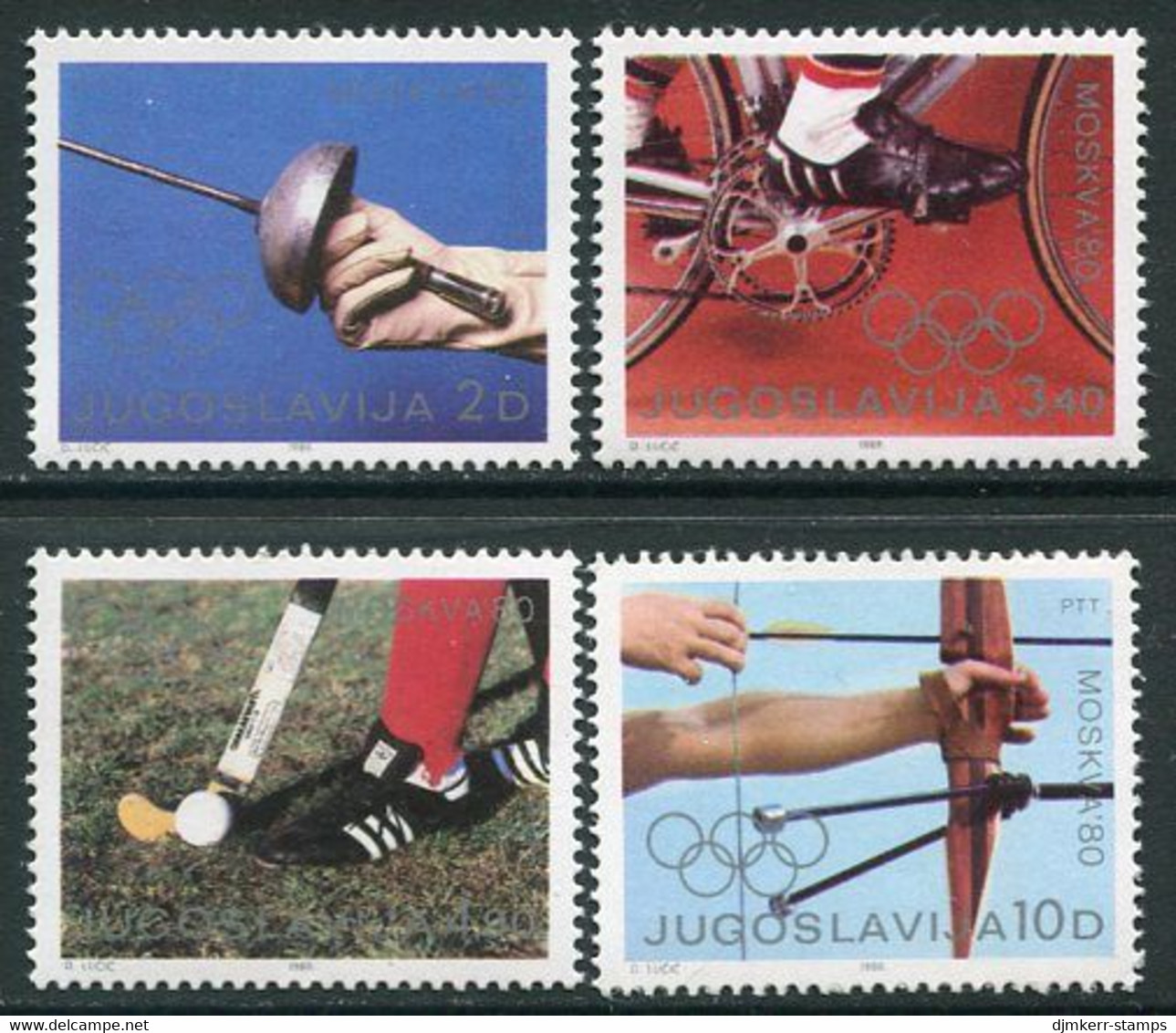 YUGOSLAVIA 1980 Olympic Games, Moscow MNH / **.  Michel 1824-27 - Nuovi