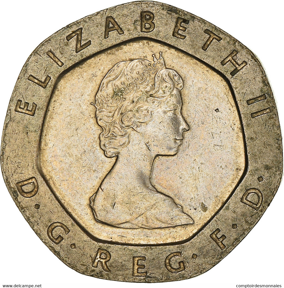 Monnaie, Grande-Bretagne, Elizabeth II, 20 Pence, 1982, TB+, Cupro-nickel - 20 Cents