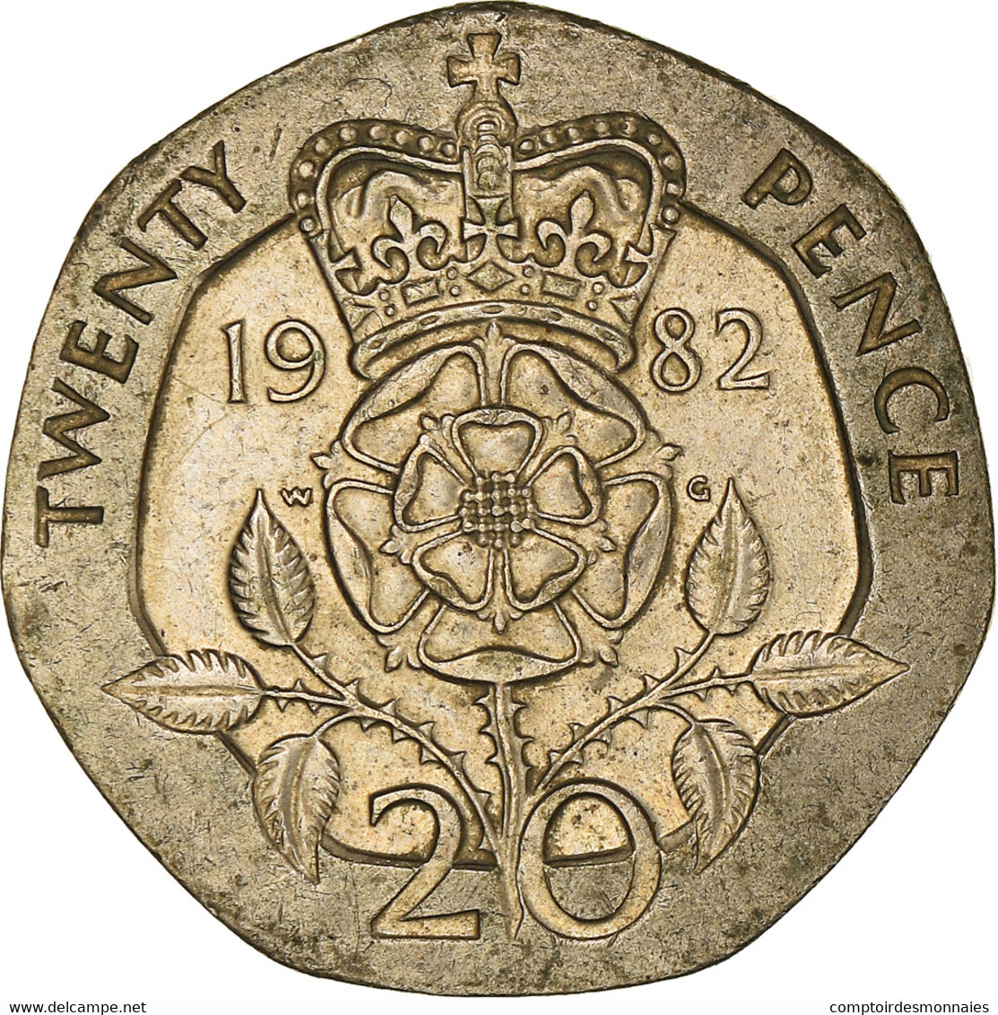 Monnaie, Grande-Bretagne, Elizabeth II, 20 Pence, 1982, TB+, Cupro-nickel - 20 Cents