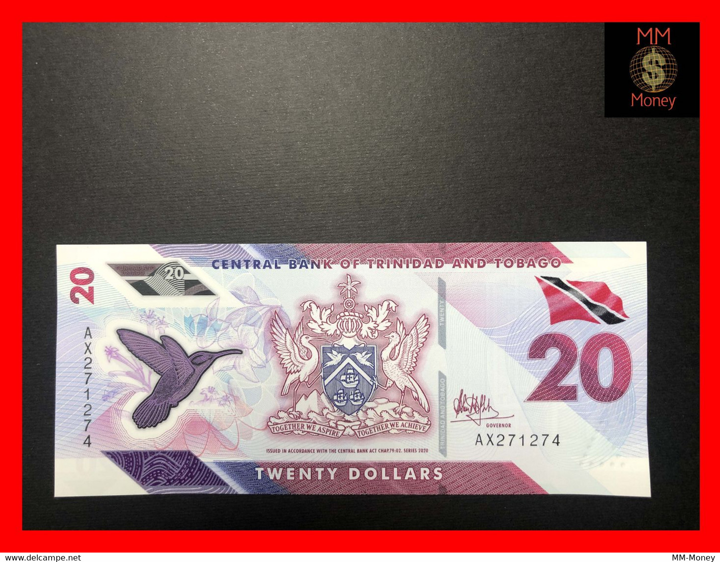 TRINIDAD & TOBAGO  20 $  2021  P.  New   (63)  Polymer  UNC - Trinidad & Tobago