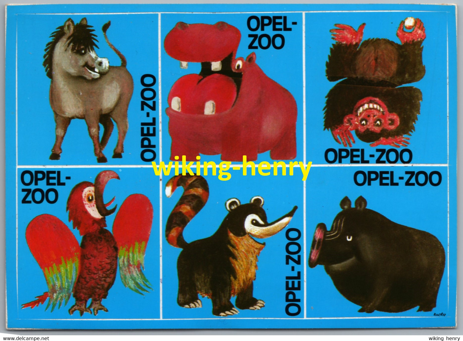 Kronberg Im Taunus - Opel Zoo 4   Mehrbildkarte Mit 6 Aufkleber / Sticker - Kronberg