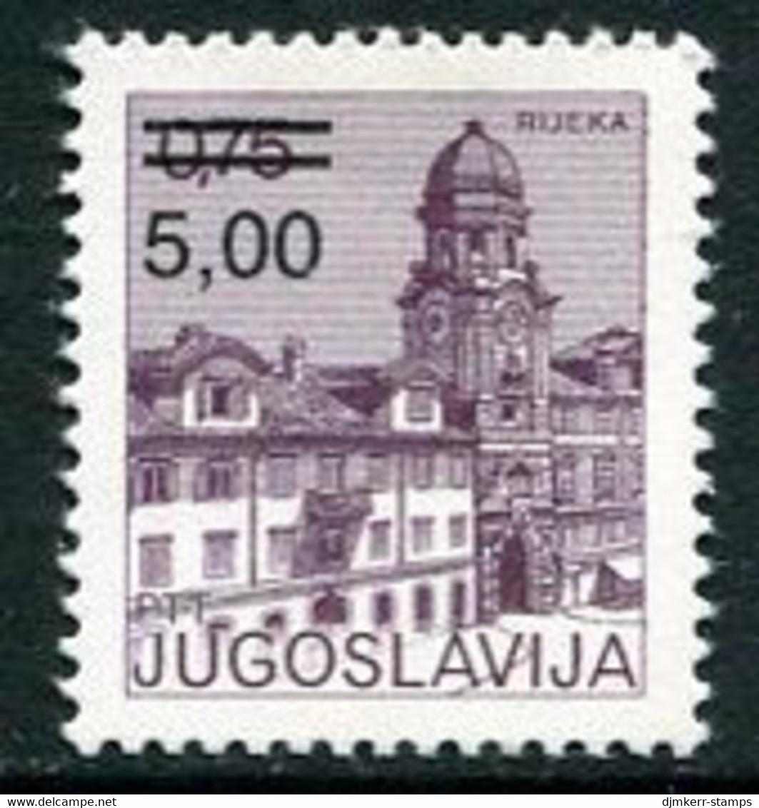 YUGOSLAVIA 1980  Surcharge 5,00 On 0.75 D. MNH / **.  Michel 1856 - Nuovi