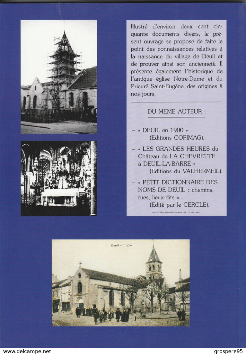 DEUIL LA BARRE LES ORIGINES DU VILLAGE L'EGLISE NOTRE DAME ET PRIEURE SAINT EUGENE MICHEL BOURLET - Ile-de-France