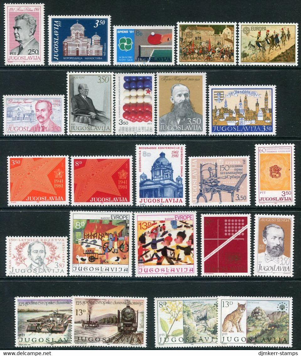 YUGOSLAVIA 1981 Nineteen Commemorative Issues MNH / **. - Neufs