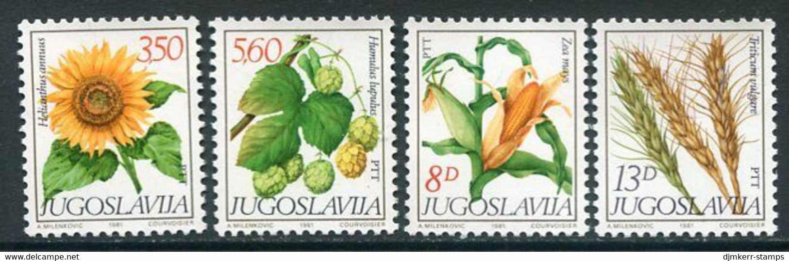 YUGOSLAVIA 1981 Agricultural Crop Plants  MNH / **.  Michel 1887-90 - Unused Stamps