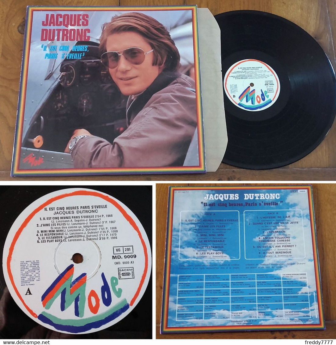 RARE French LP 33t RPM (12") JACQUES DUTRONC (1979) - Collector's Editions