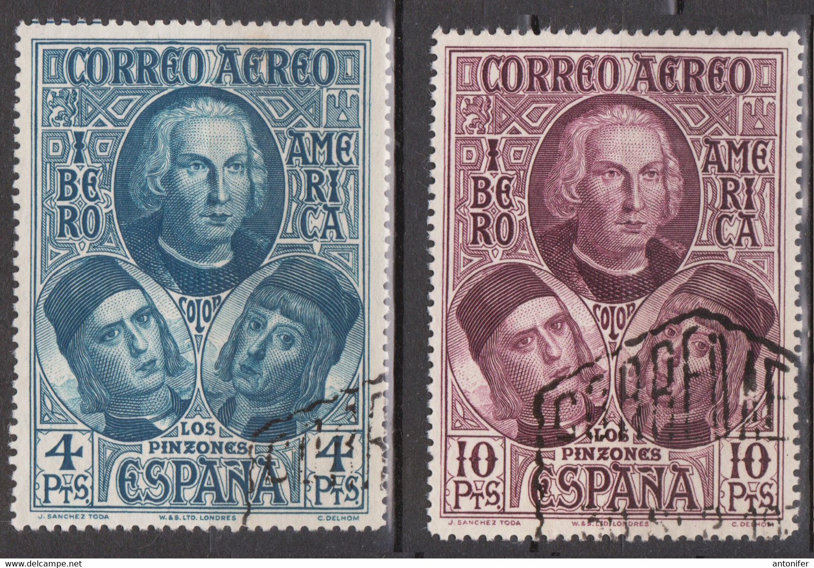 1930 Lote Descubrimiento De America Aereos Usados - Used Stamps