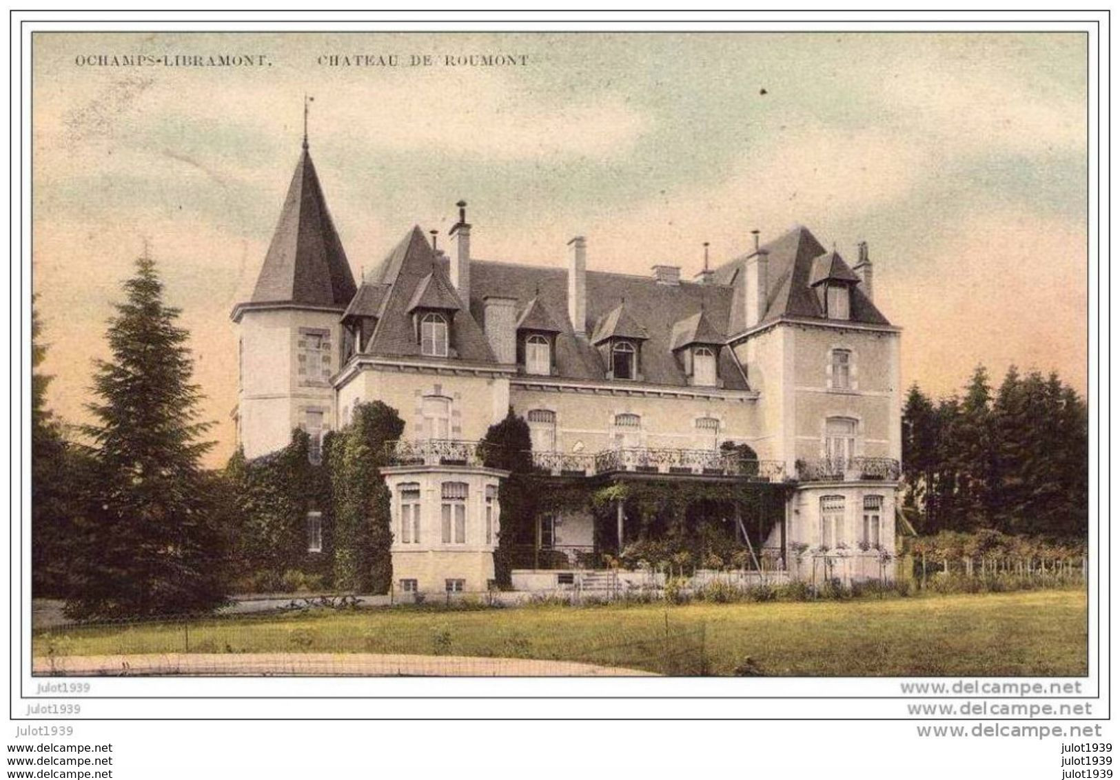 LIBIN ..-- Château De ROUMONT . Vers CHATELINEAU . Voir Verso . - Libin