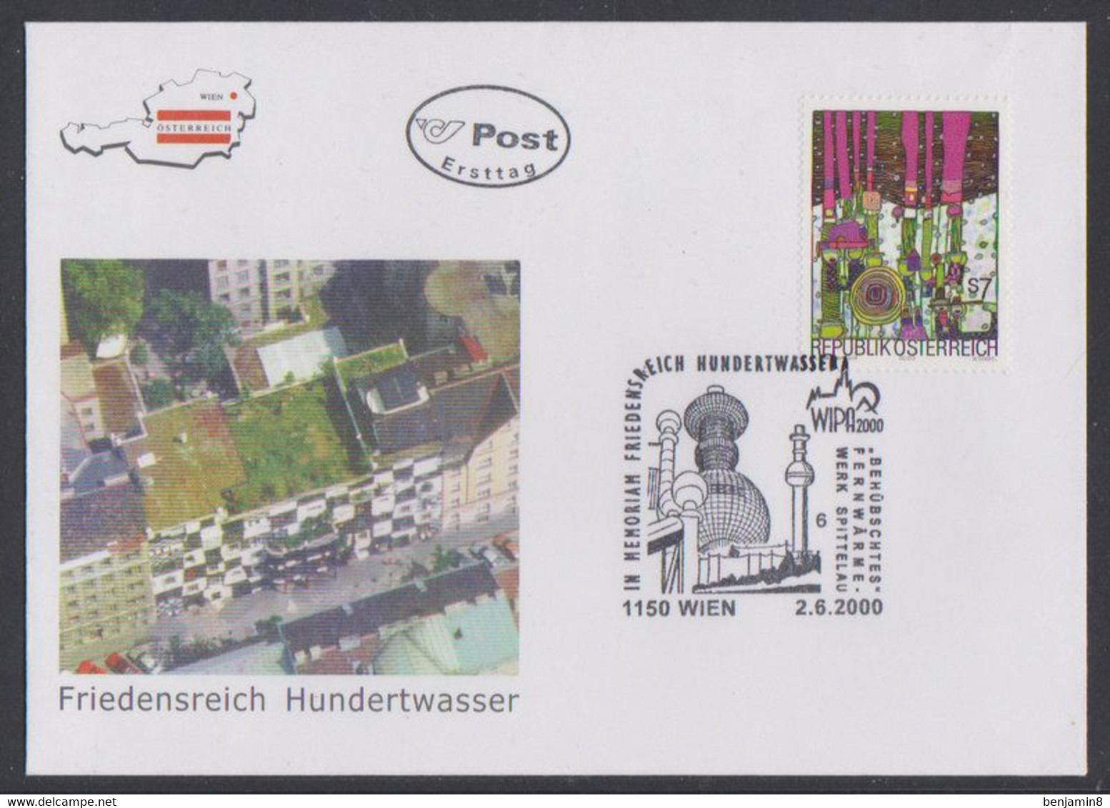 2000 FDC Mi Nr: 2320  Marke Aus Block 15  Tod Von Friedensreich Hundertwasser - FDC