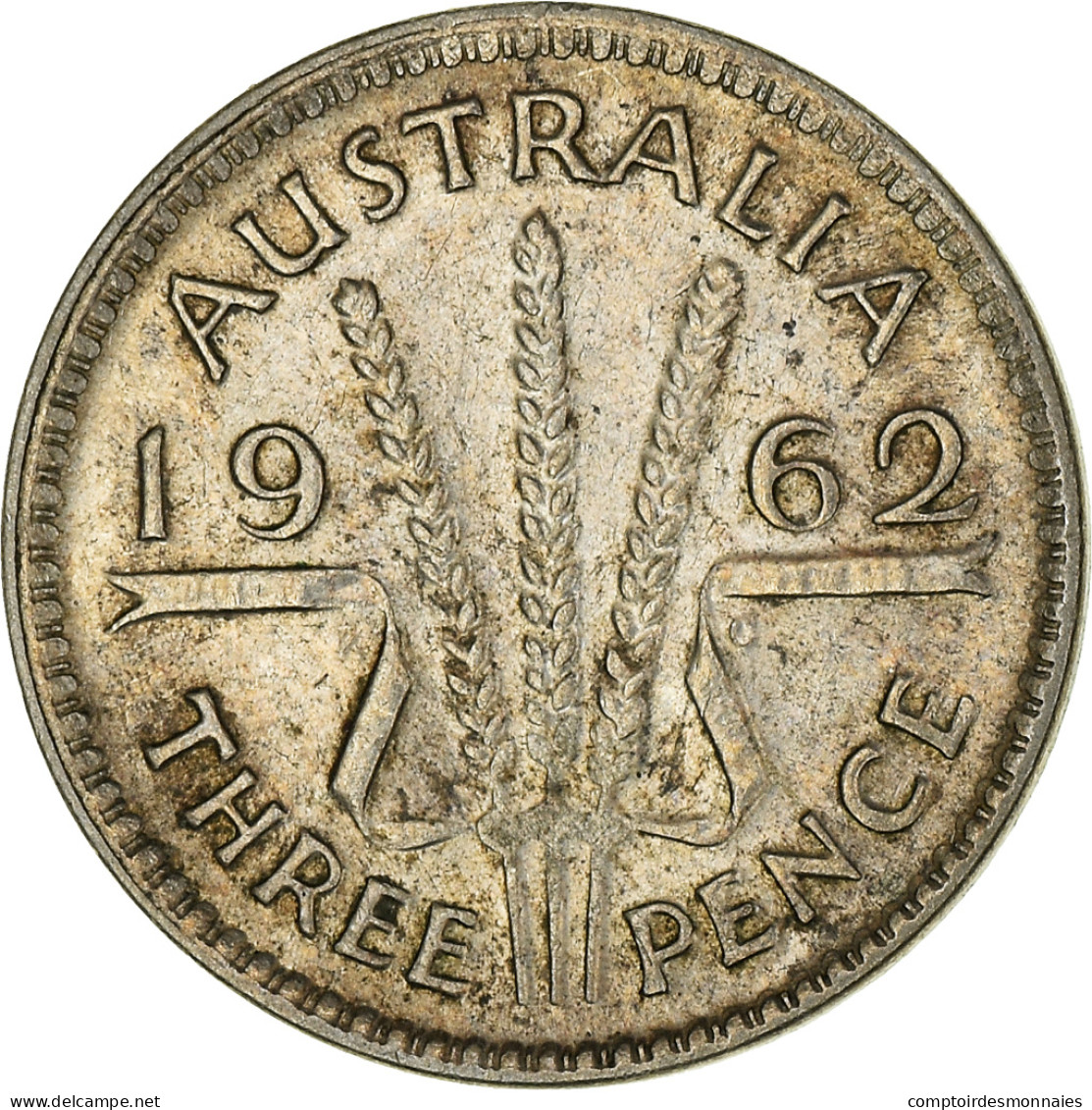 Monnaie, Australie, Elizabeth II, Threepence, 1962, Melbourne, TTB, Argent - Threepence