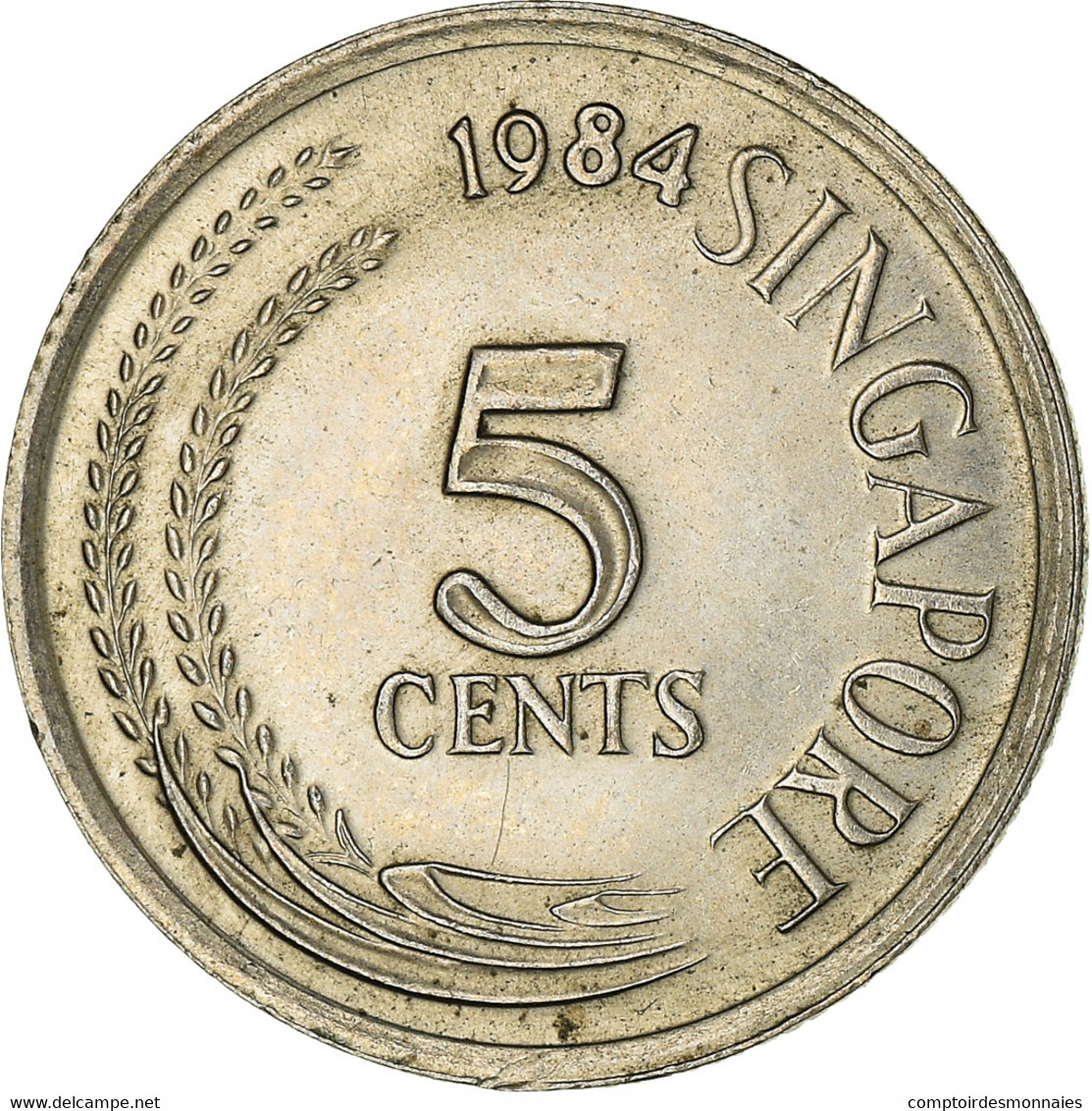 Monnaie, Singapour, 5 Cents, 1984, Singapore Mint, TTB, Cupro-nickel, KM:2 - Singapour