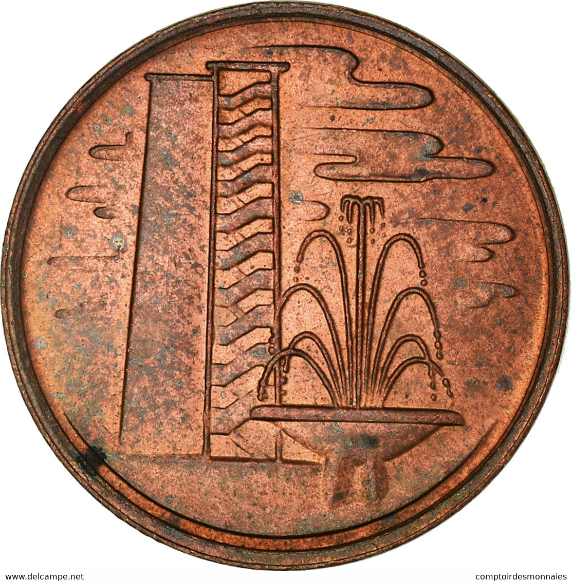 Monnaie, Singapour, Cent, 1981, Singapore Mint, TTB, Copper Clad Steel, KM:1a - Singapour