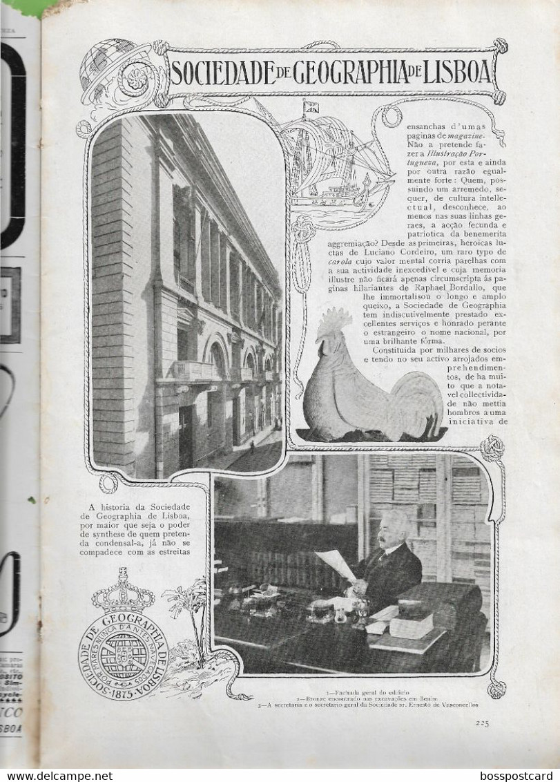 República Monarquia Rei D. Manuel II Vila Viçosa Caminho Ferro Barreiro Ilustração Portuguesa Nº 157, 1909 (danificada) - General Issues