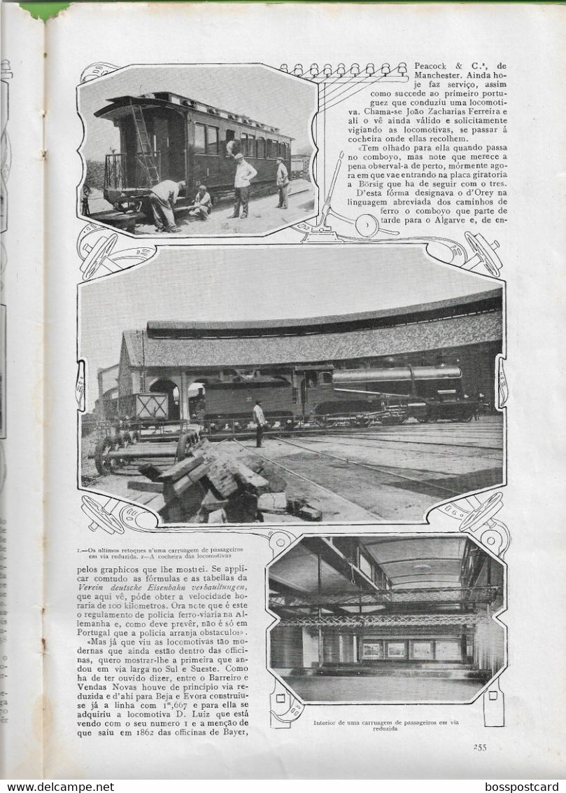 República Monarquia Rei D. Manuel II Vila Viçosa Caminho Ferro Barreiro Ilustração Portuguesa Nº 157, 1909 (danificada)