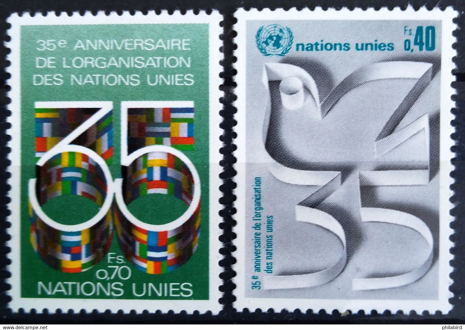 NATIONS-UNIS - GENEVE                  N° 92/93                      NEUF** - Ongebruikt