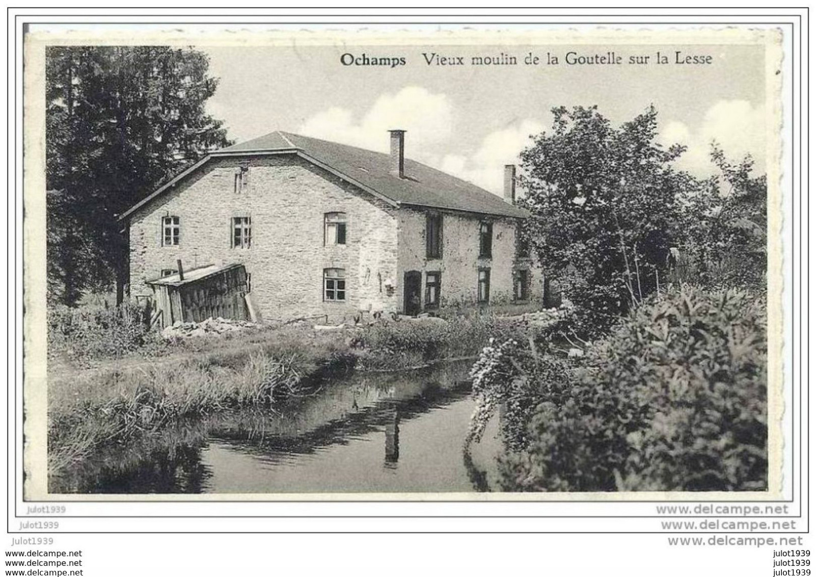 OCHAMPS ..-- Vieux  MOULIN De La Goutelle  Sur La LESSE . 1954 Vers MARCHIENNE ( Mme NEFFE ) .  Voir Verso . - Libin