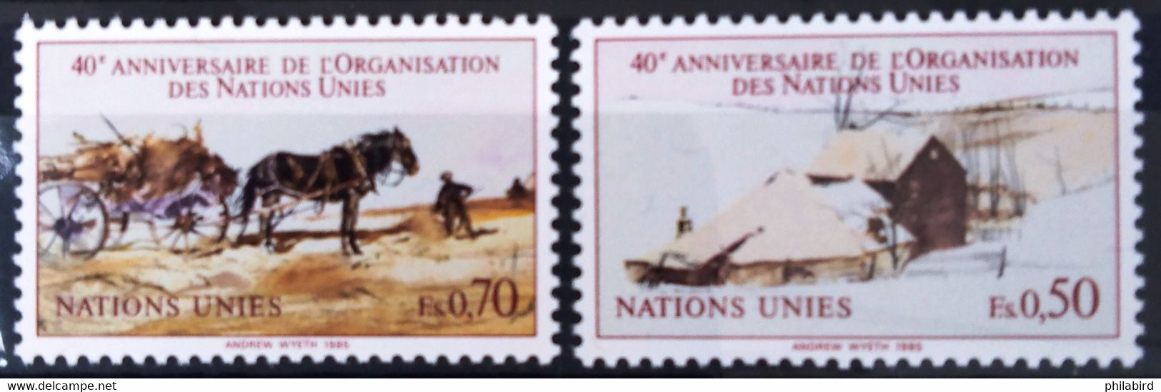 NATIONS-UNIS - GENEVE                  N° 133/134                     NEUF** - Nuovi