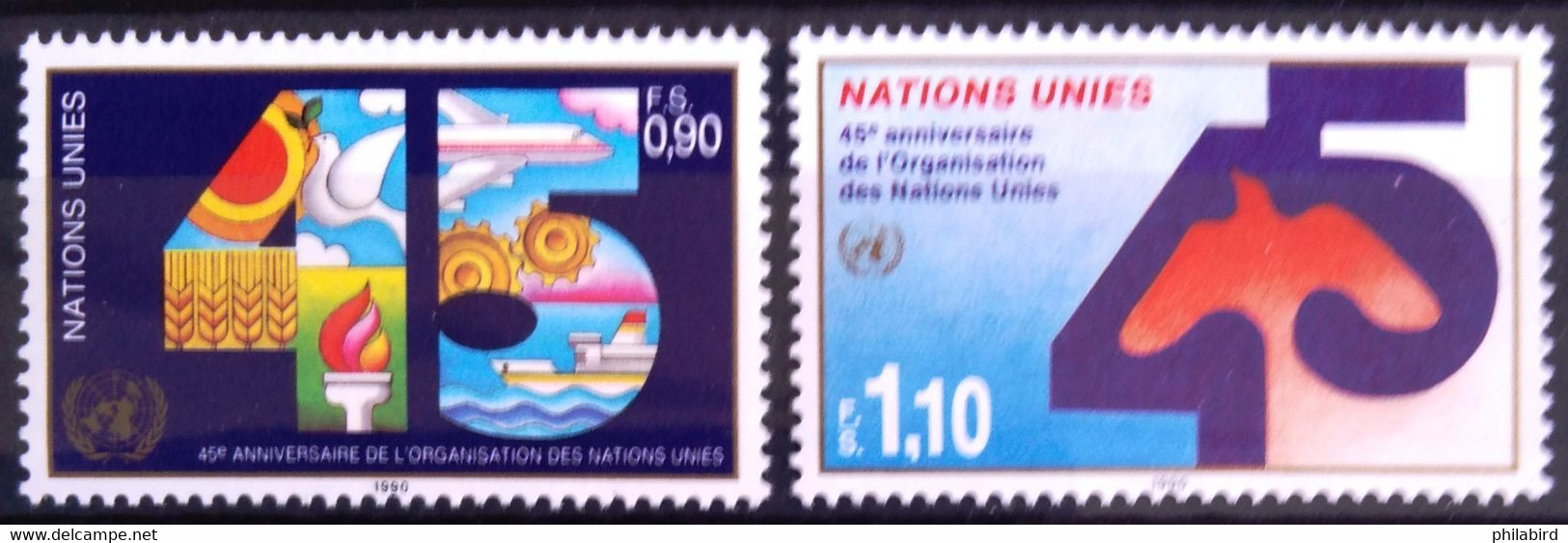 NATIONS-UNIS - GENEVE                  N° 192/193                     NEUF** - Neufs