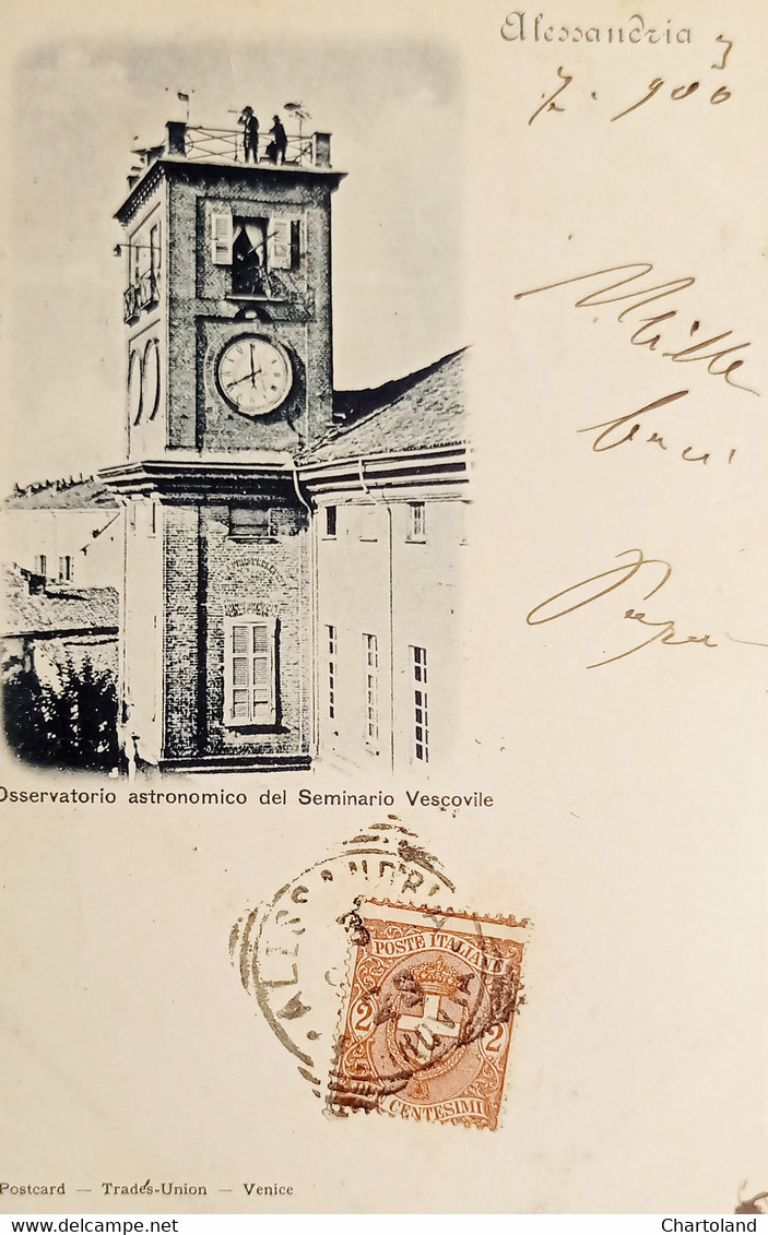 Cartolina - Alessandria - Osservatorio Astronomico Del Seminario Vescovile 1900 - Alessandria