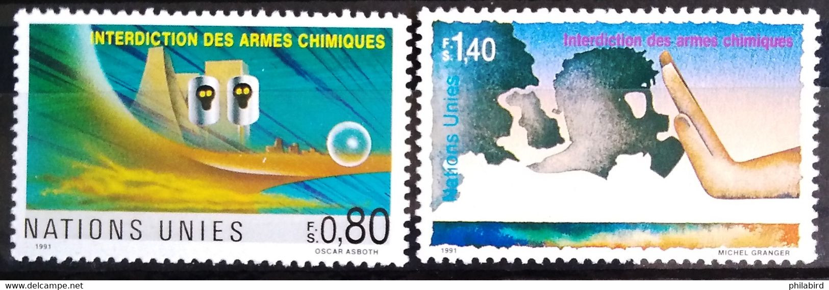 NATIONS-UNIS - GENEVE                  N° 212/213                     NEUF** - Used Stamps