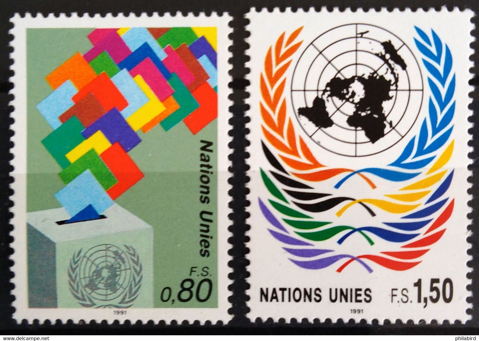 NATIONS-UNIS - GENEVE                  N° 208/209                     NEUF** - Usati