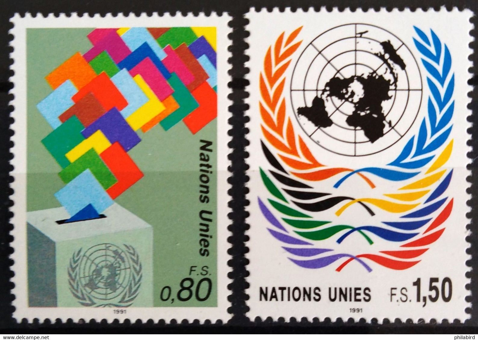 NATIONS-UNIS - GENEVE                  N° 208/209                     NEUF** - Oblitérés